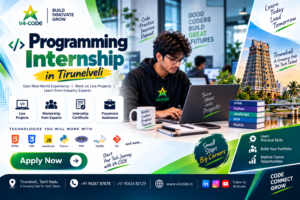 Programming Internship in Tirunelveli - V4 CODE Programming Internship in Tirunelveli - V4 CODE