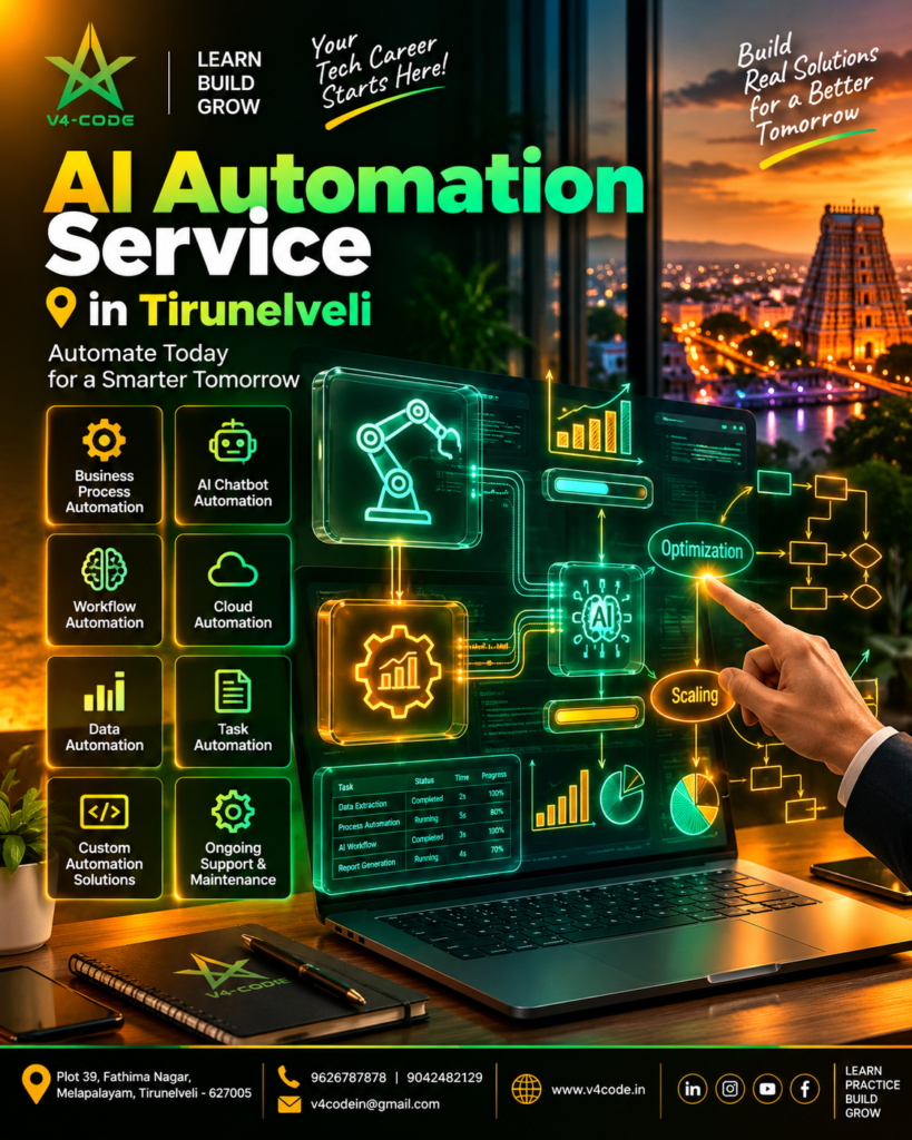 AI Automation Service in Tirunelveli | AI Business Automation | V4 CODE