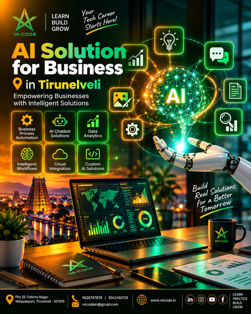 AI Solution for Business in Tirunelveli | AI Automation Services | V4 CODE