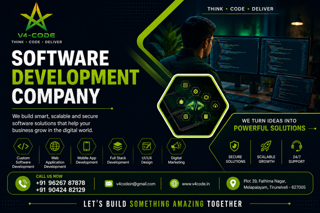 Software Development Company | Custom Software Solutions | V4 CODE