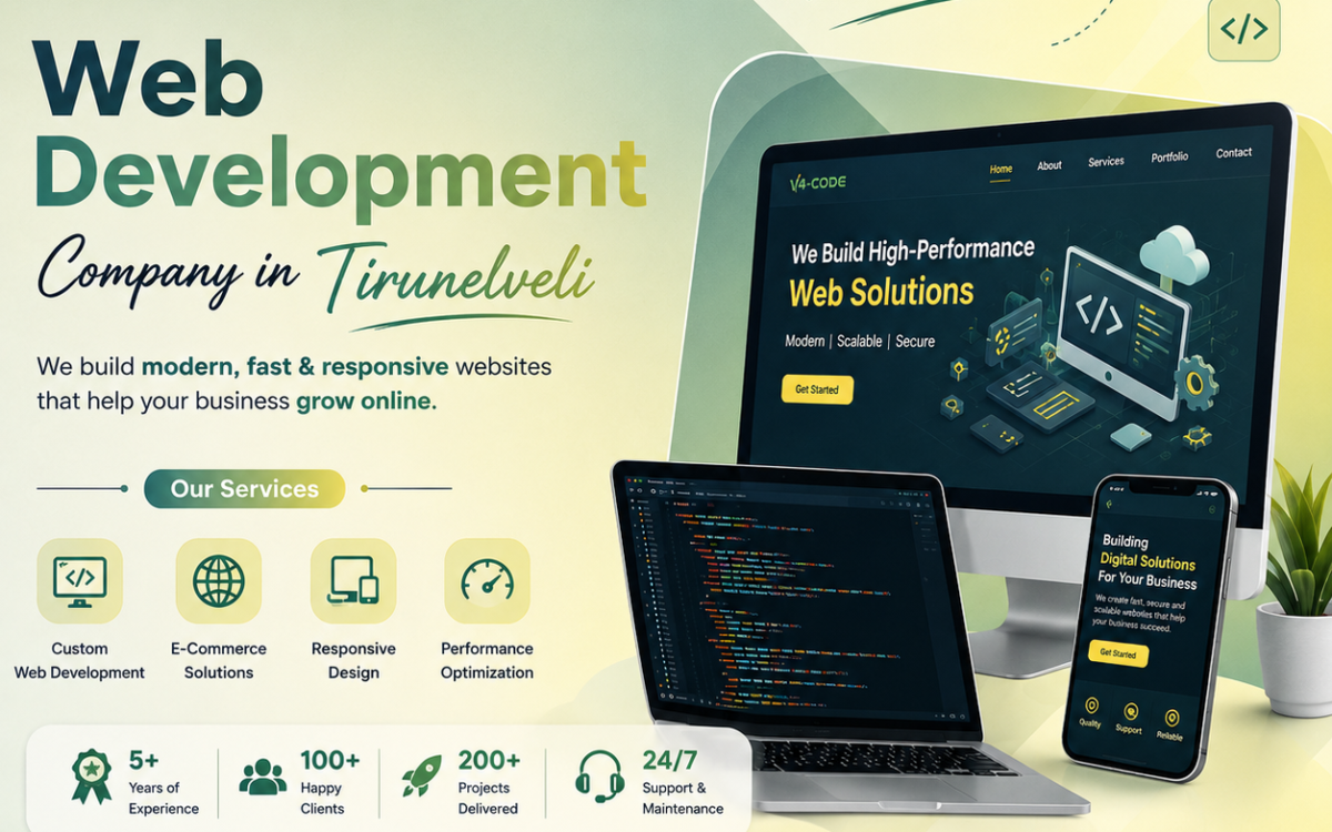 Web Development Company in Tirunelveli | V4 CODE