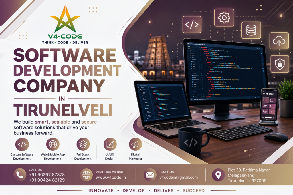 Software Development Company in Tirunelveli | V4 CODE