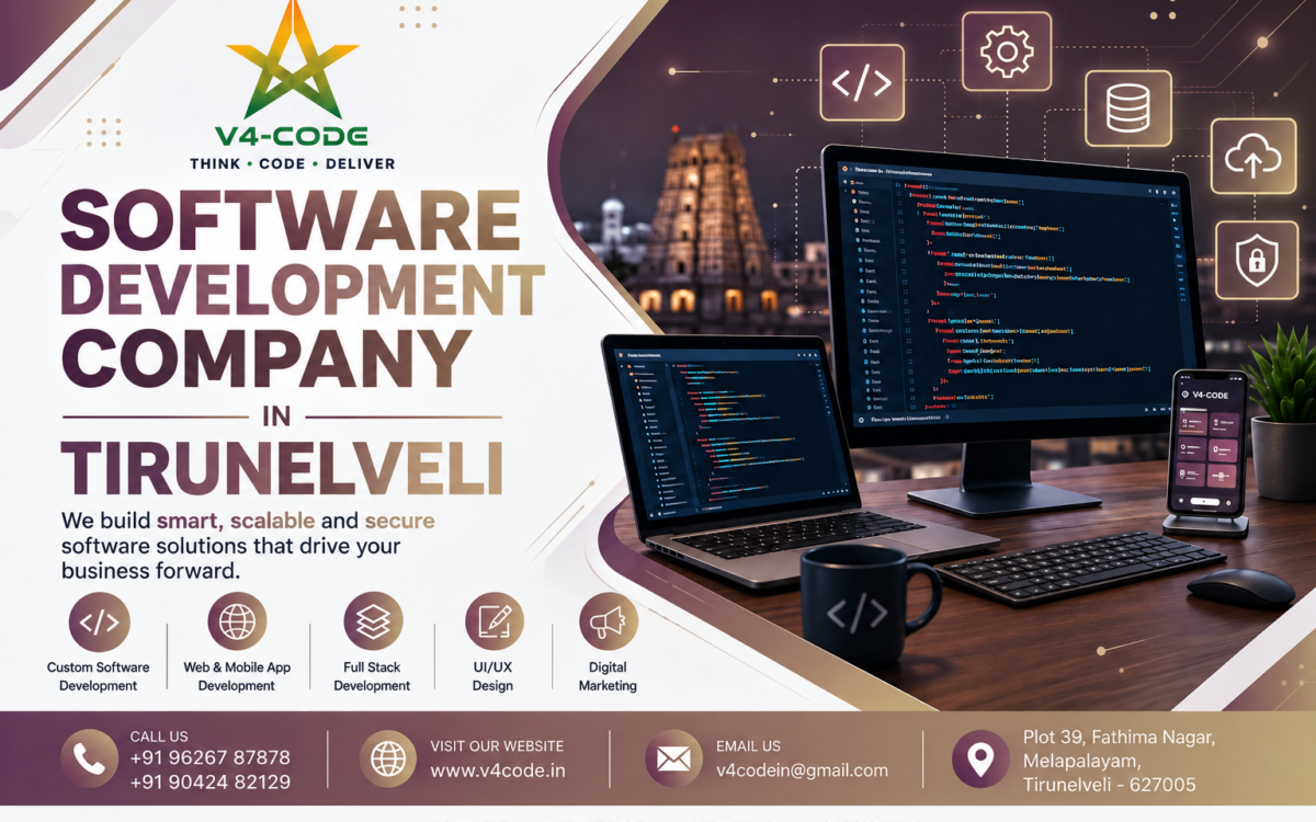 Software Development Company in Tirunelveli | V4 CODE