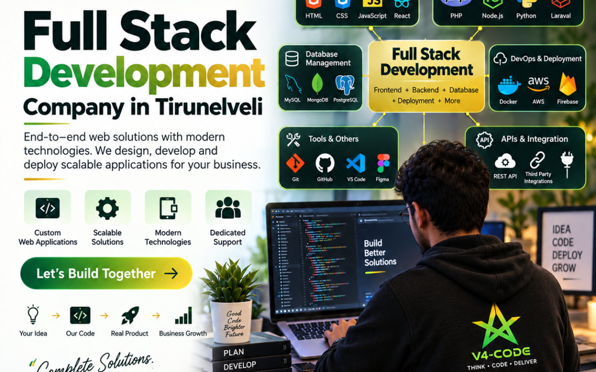 Full Stack Development Company in Tirunelveli | V4 CODE