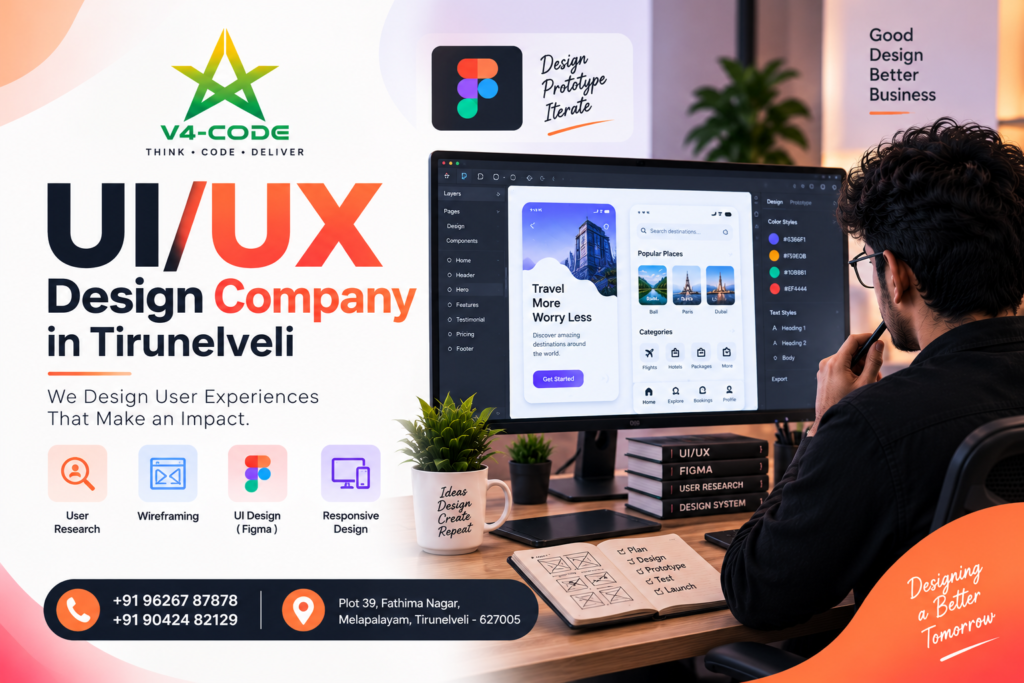 UI/UX Design Company in Tirunelveli | V4 CODE