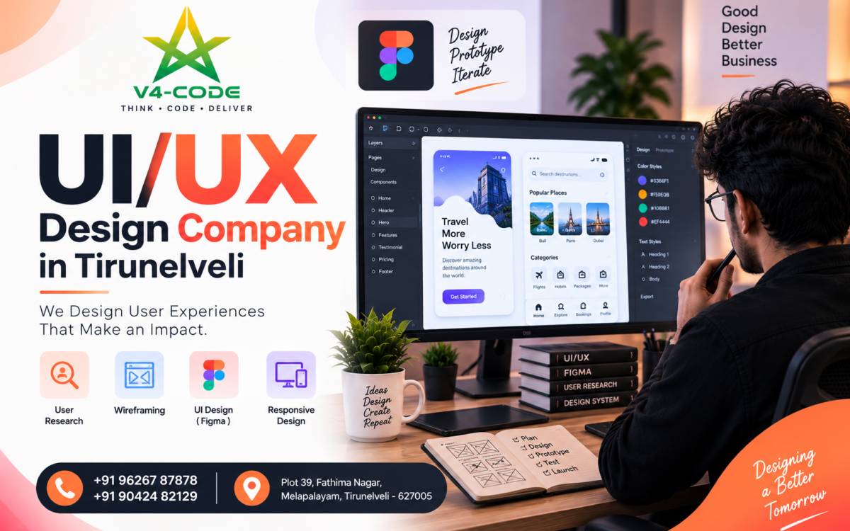 UI/UX Design Company in Tirunelveli | V4 CODE