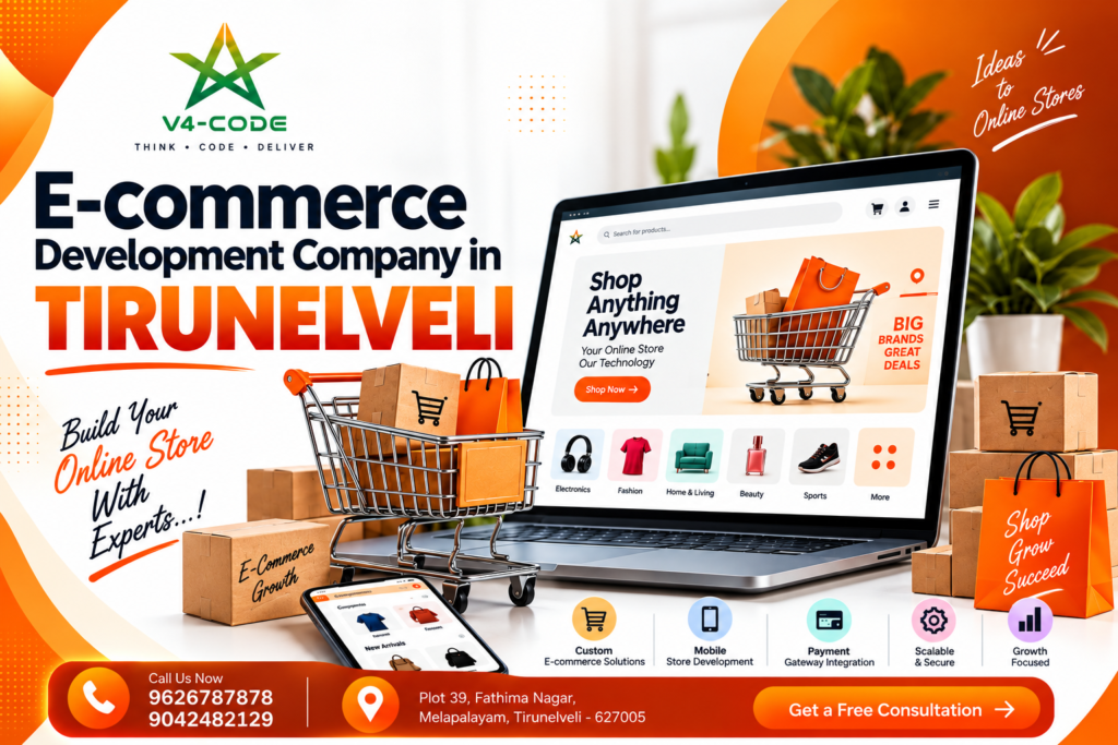 E-commerce Development Company in Tirunelveli | V4 CODE