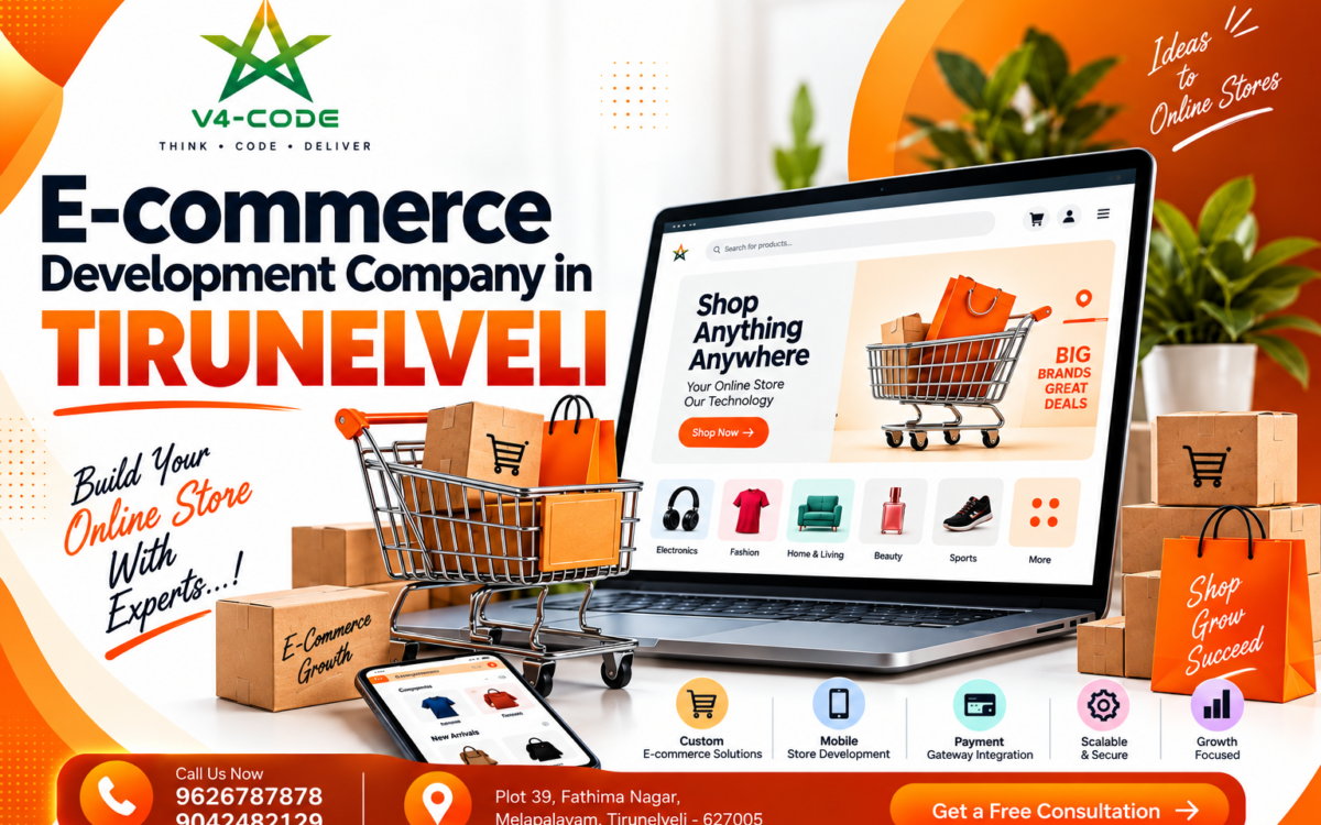 E-commerce Development Company in Tirunelveli | V4 CODE