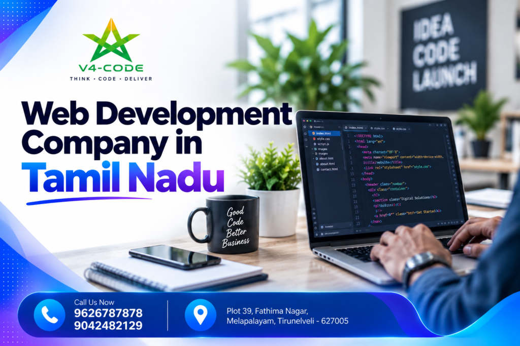 Web Development Company in Tamil Nadu | V4 CODE