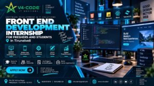 Frontend Development Internship in Tirunelveli | Practical Frontend Training | V4 CODE Frontend Development Internship in Tirunelveli | Practical Frontend Training | V4 CODE