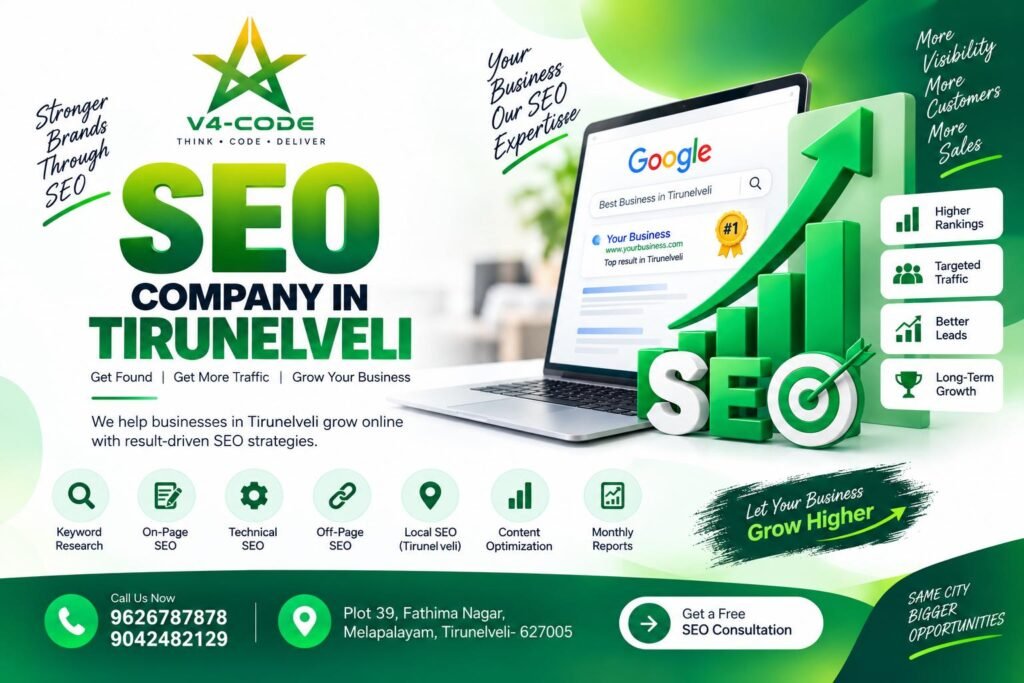 SEO Company in Tirunelveli | SEO Services | V4 CODE