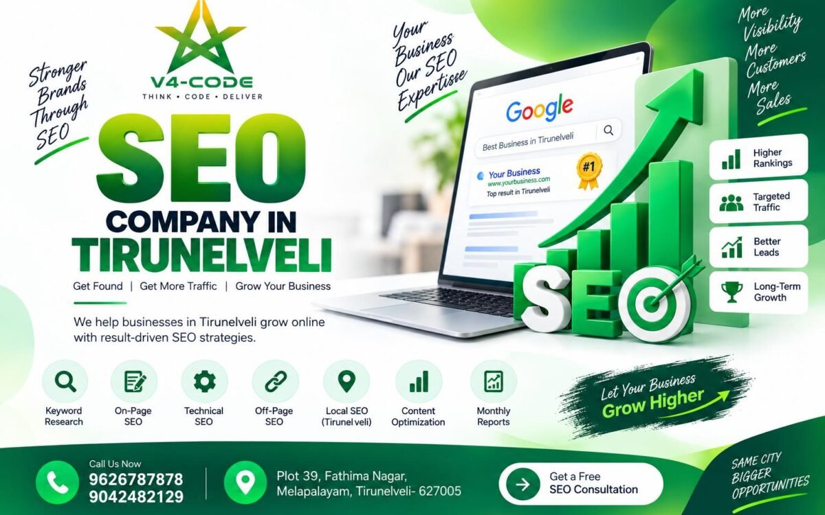 SEO Company in Tirunelveli | SEO Services | V4 CODE