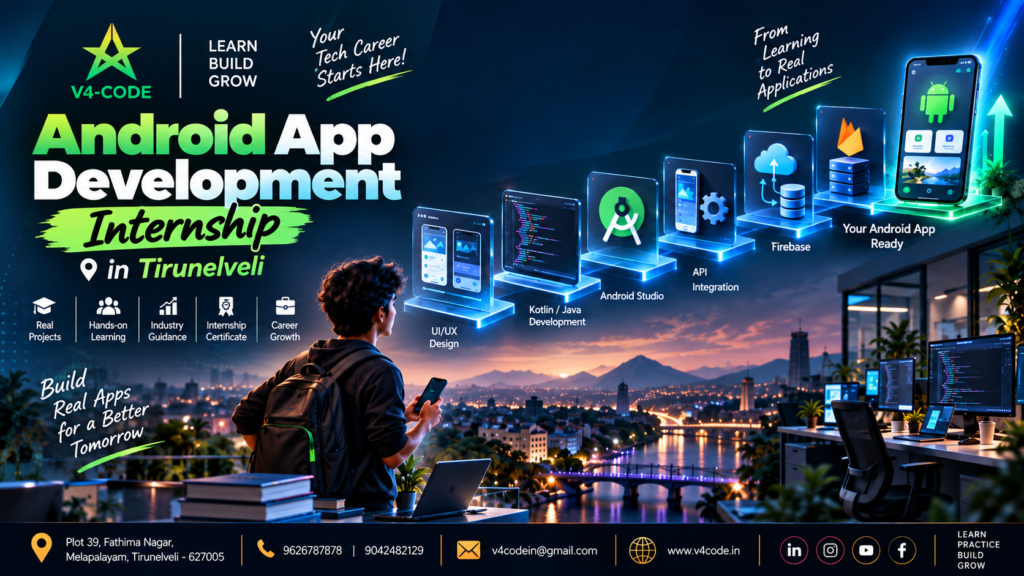 Android App Development Internship in Tirunelveli | Practical Training | V4 CODE