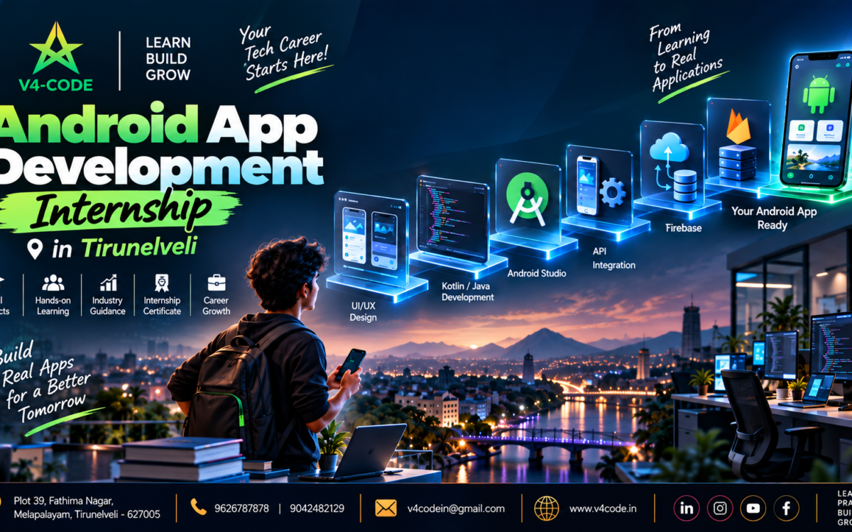 Android App Development Internship in Tirunelveli | Practical Training | V4 CODE