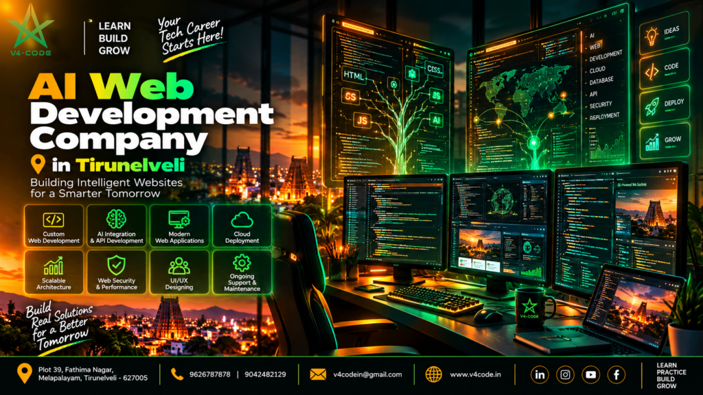 AI Web Development in Tirunelveli | AI-Powered Web Solutions | V4 CODE