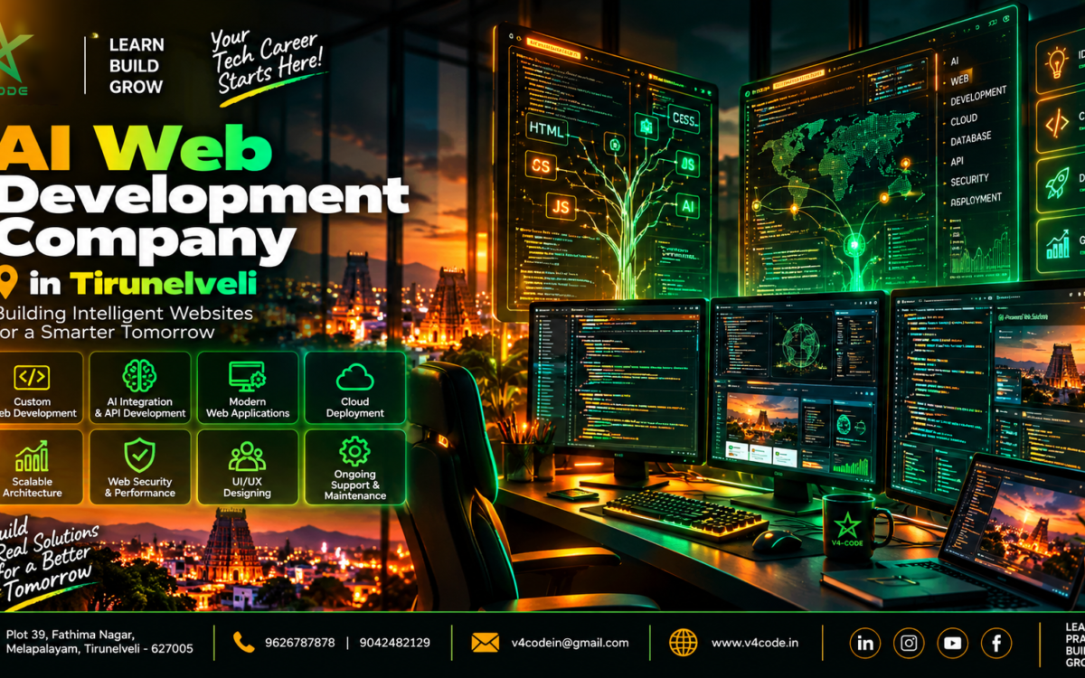 AI Web Development in Tirunelveli | AI-Powered Web Solutions | V4 CODE