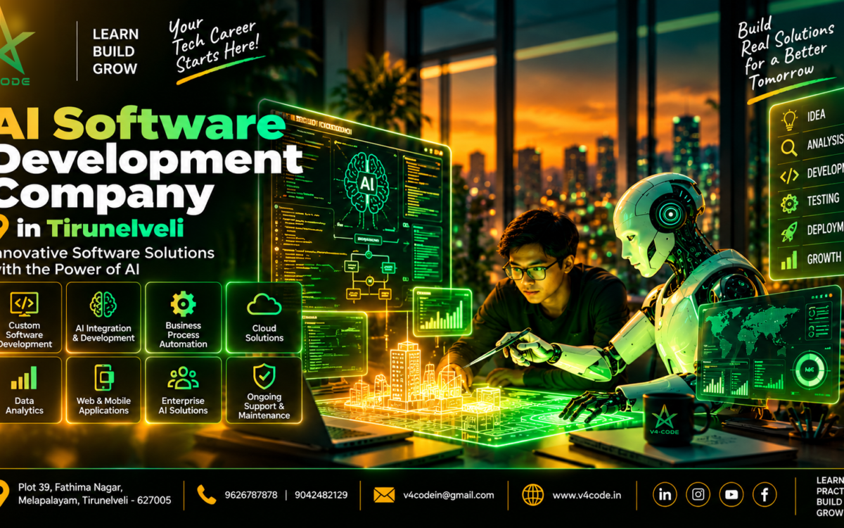AI Software Development Company in Tirunelveli | AI Solutions | V4 CODE