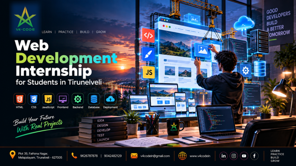 Web Development Internship for Students in Tirunelveli | V4 CODE