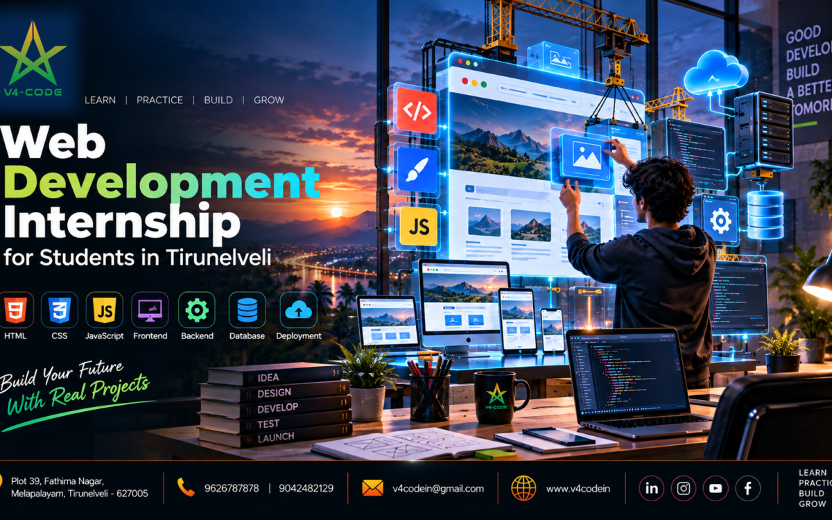 Web Development Internship for Students in Tirunelveli | V4 CODE