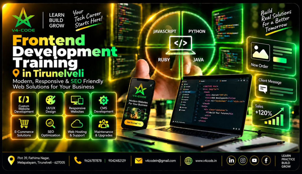 Frontend Development Training in Tirunelveli | V4 Code