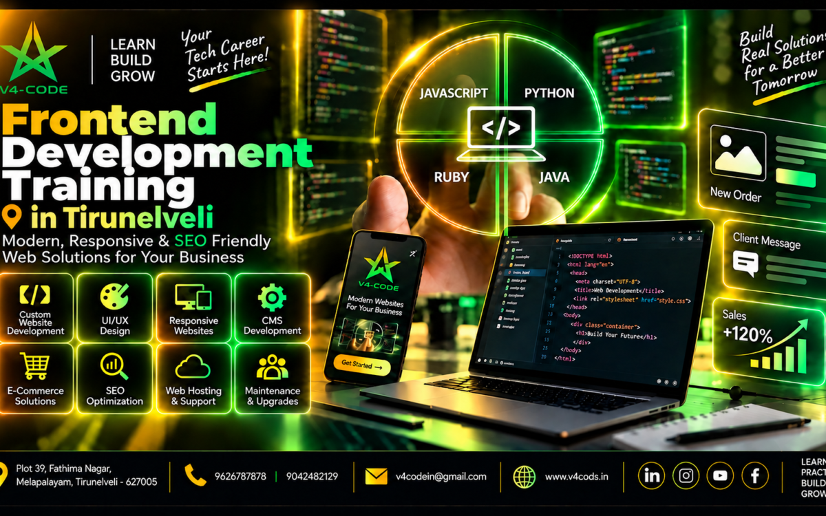 Frontend Development Training in Tirunelveli | V4 Code