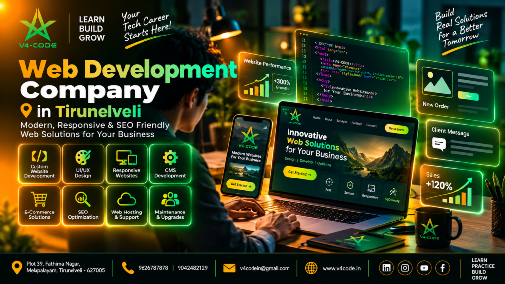 Web Development Company in Tirunelveli | Modern Web Solutions | V4 CODE